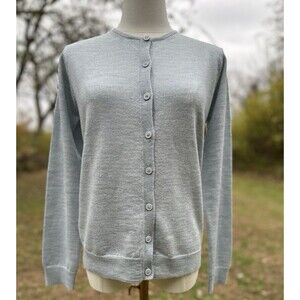 Vintage Michael Kors Ladies Cardigan Button Sweater Size Med 100% Wool Hong Kong